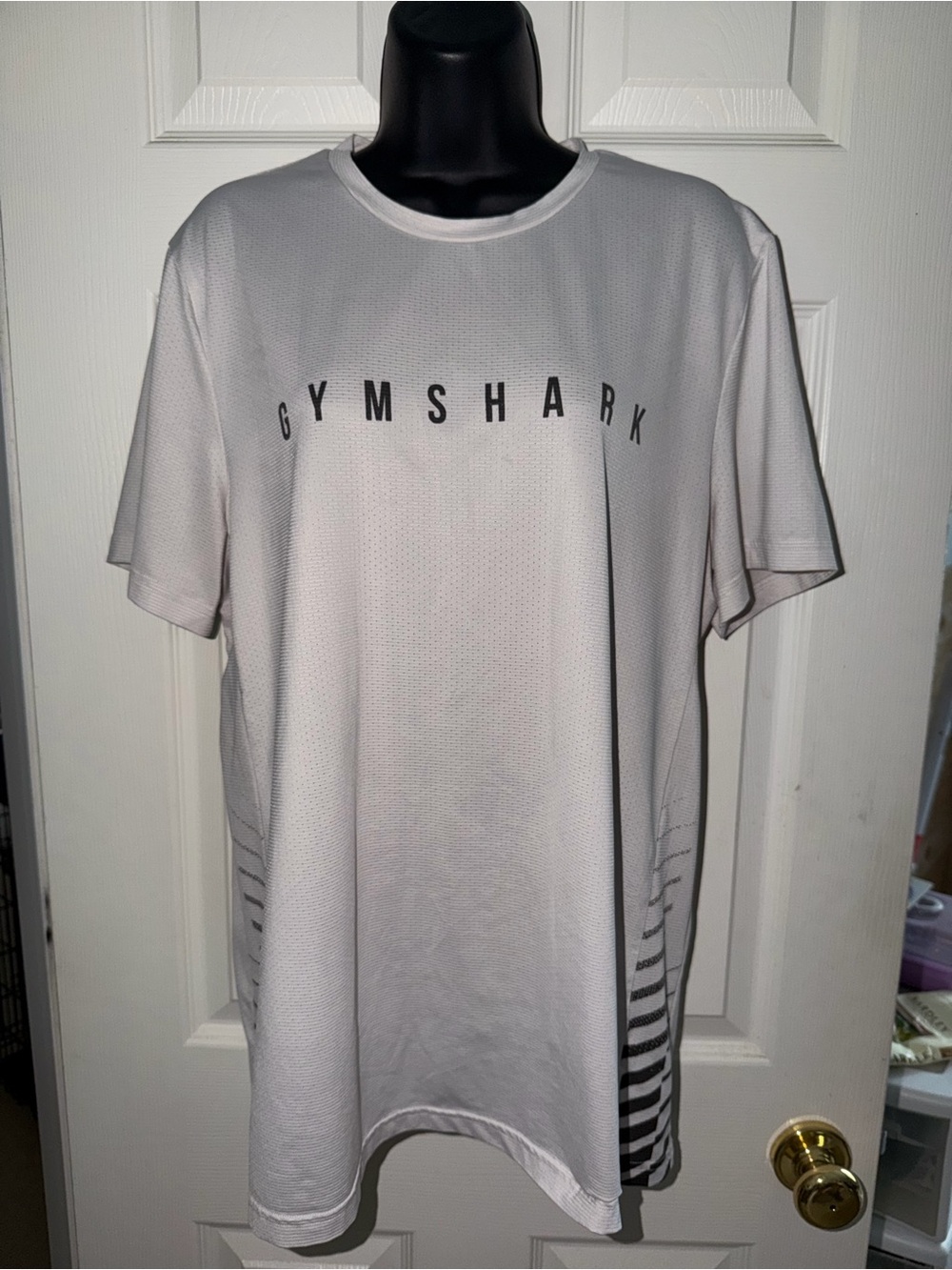 GYMSHARK MENS SLIM FIT SPORT STRIPE T-SHIRT